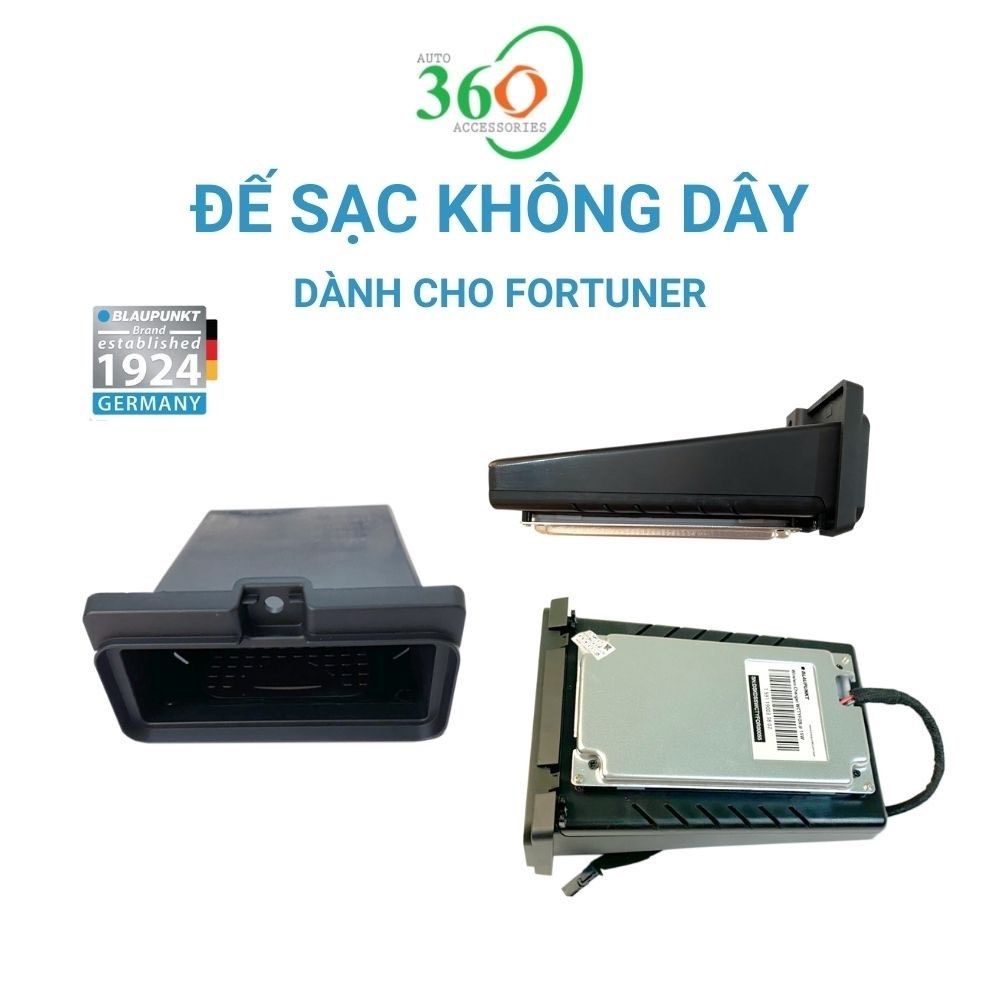 Đế sạc không dây Blaupunkt, dock sạc không cần tháo vỏ điện thoại dành riêng cho xe Fortuner