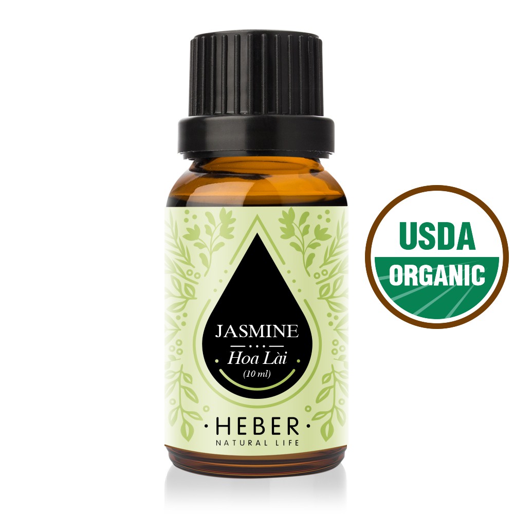 Tinh Dầu Hoa Lài (Nhài) Jasmine Heber Natural Life, Thiên Nhiên Nguyên Chất Cao Cấp, 10Ml/30Ml/50Ml