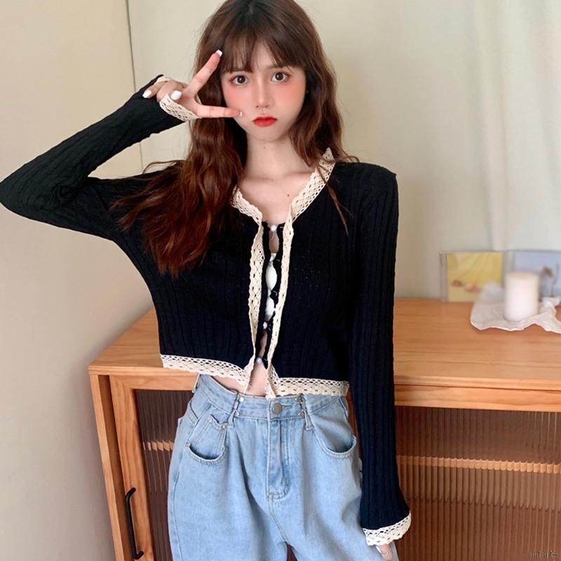 Áo Khoác Cardigan Dệt Kim Đính Ngọc Trai Xinh Xắn Dành Cho Nữ | BigBuy360 - bigbuy360.vn