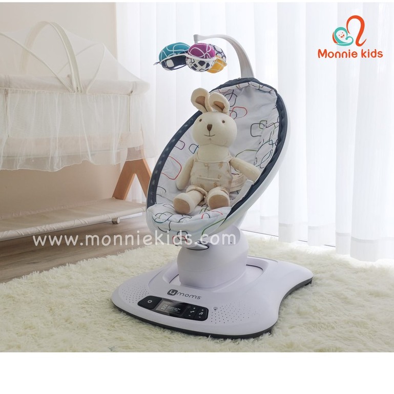 Nôi Ru Thông Minh 4MOMS MAMAROO 4 BLUETOOTH-ENABLED HIGH-TECH 2 Độ Ngả Với 5 Mức Điều Chỉnh