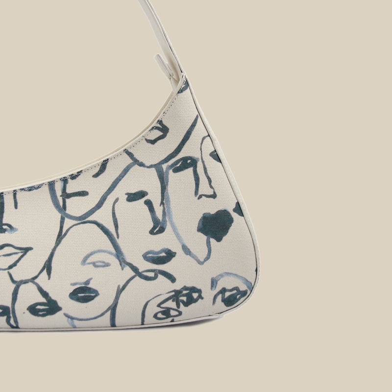 Túi kẹp nách nữ màu thời trang hoạ tiết phong cách Hàn Quốc TKNN001 SẴN