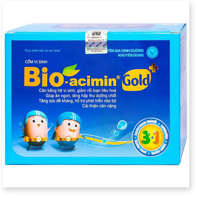 Bioacimin FIBER và BIOACIMIN GOLD tăng hấp thu giảm táo bón cho trẻ hộp 30 gói