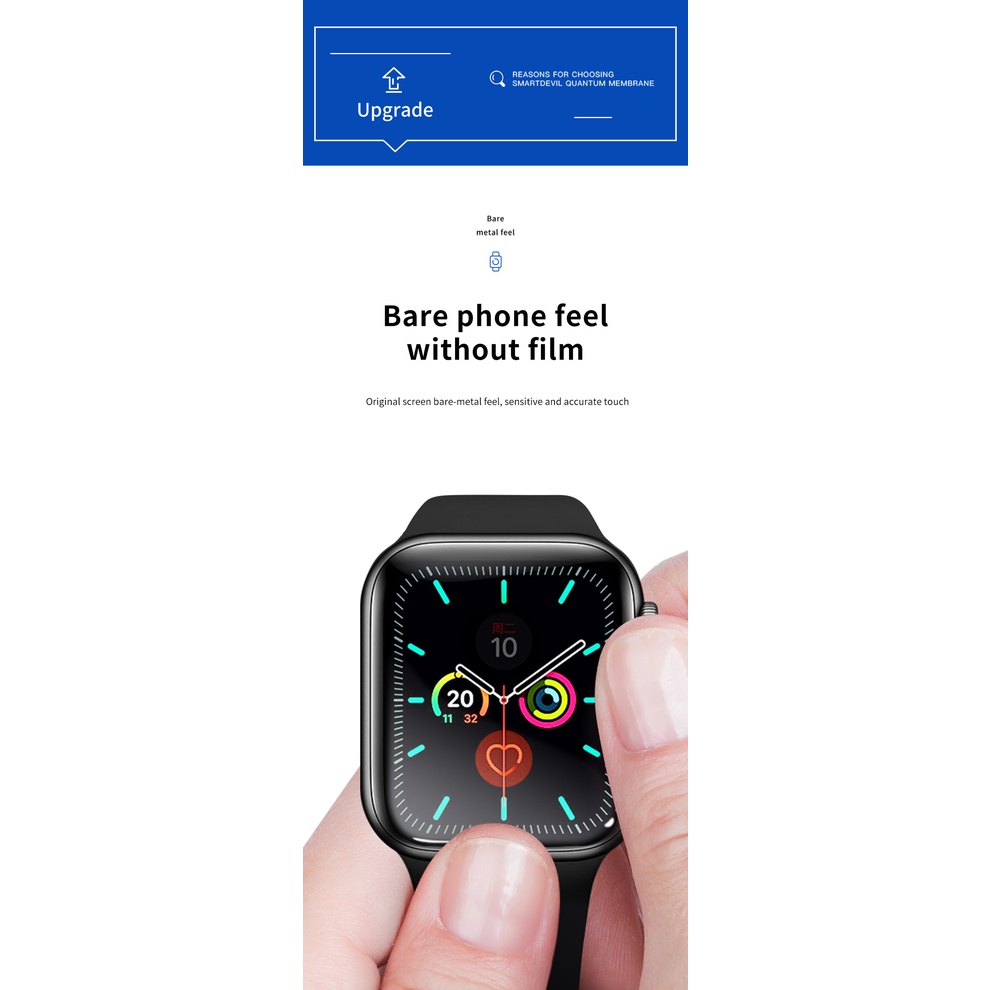 SmartDevil Kính cường lực SMARTDEVIL toàn màn hình thích hợp cho đồng hồ thông minh Apple watch 7 6 SE 5 4 41MM 45MM