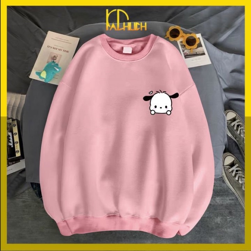 Áo sweater nam nữ in hình chú cún tai đen siêu cute