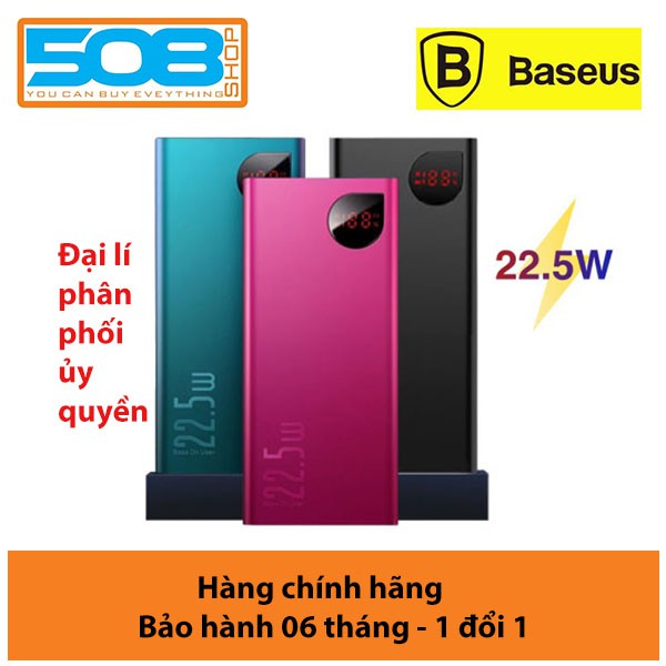 Pin sạc dự phòng Baseus 20000mAh Adaman Metal Digital Display Quick Charge 22.5W (QC3.0/ PD3.0/ SCP/ AFC Quick charge)