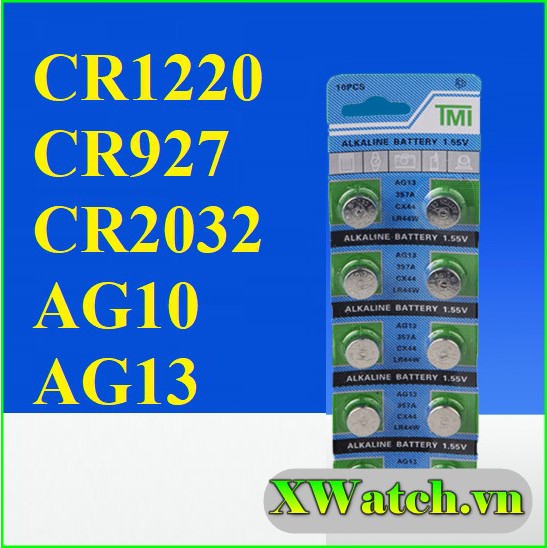 Pin cúc áo CR2032 , CR927 , CR1220 , AG10 , LR44 AG13, CR2025 hàng chuẩn pin bền