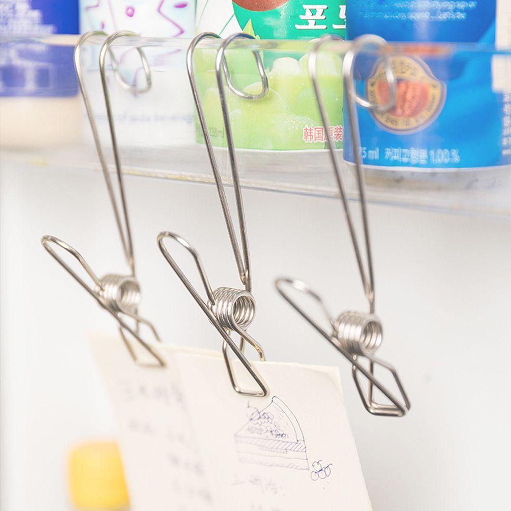 KUNHEV Set 6 Kẹp Phơi Quần Áo Mini Bằng Kim Loại Dành Cho Văn Phòng / Em Bé