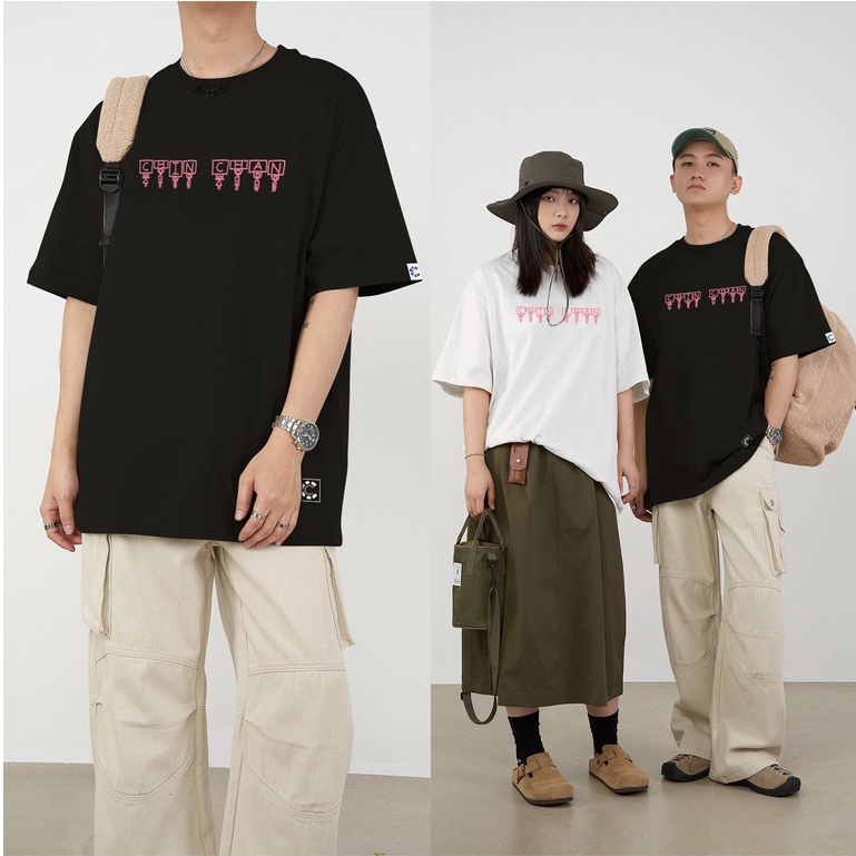 Áo thun Chinchan - Banderol Tee 5 Màu form rộng tay lỡ unisex nam nữ