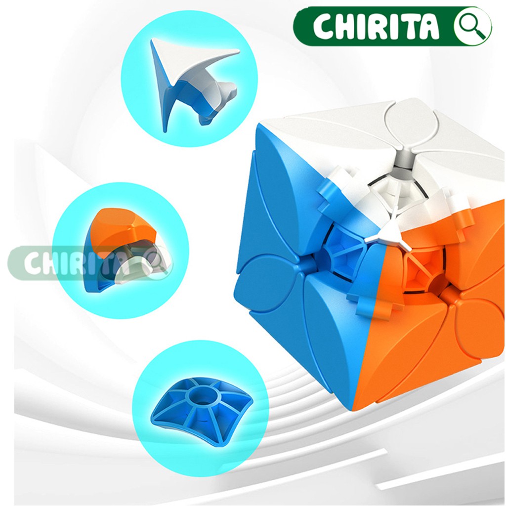 Rubik Biến Thể 6 Mặt CỎ 4 LÁ Xoay Trơn Mượt Giá Rẻ - Đồ Chơi Trẻ Em CHIRITA (Shop có rubik 3x3)