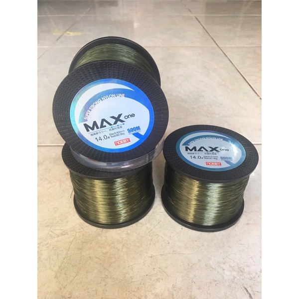 Cước câu NOEBY Nhật bản MAX ONE 500m -siêu khỏe ,có size tuỳ chọn 08-10-12-14