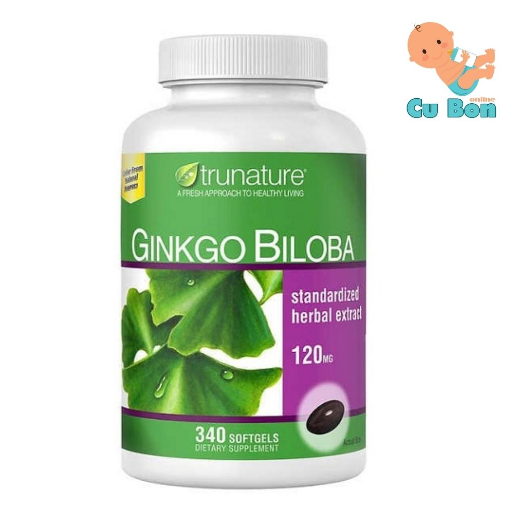 viên uống Bổ não Trunature gingko biloba with vinocetine 120mg của Mỹ 340 viên