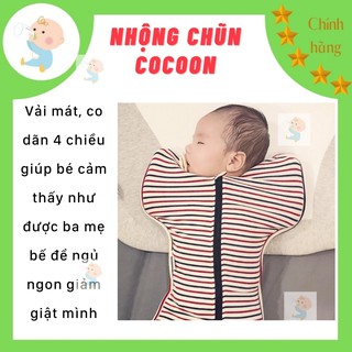 Nhộng chũn cocoon co dãn 4 chiều cho bé giúp bé ngủ ngon giảm giật mình, giảm quấy khóc chính hãng
