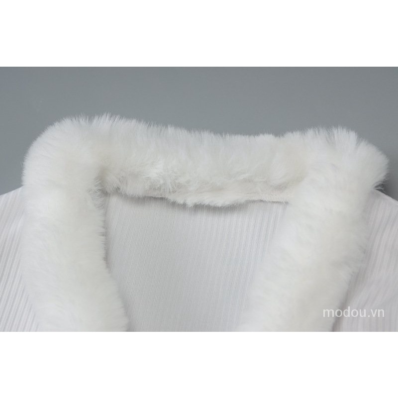 Thời Trang Áo Kiểu Tay Dài Chất Nhung Phối Ruy Băng Thiết Kế Thanh Lịch