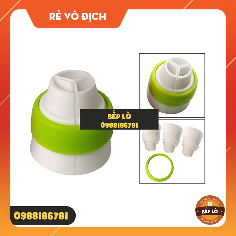 Chốt giữ đui/khớp nối đui 3 màu kem, bắt bông bánh kem trang trí bánh sinh nhật