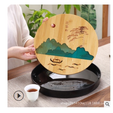 Khay Trà BlueOcean Decor 3D Luxury Tray - Sky
