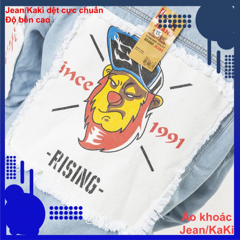 Áo khoác Jean Nam since 1991 cá tính, áo khoác bò trẻ trung, năng động lazashop22