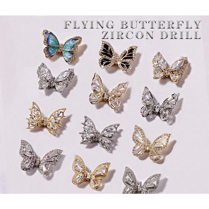 Charm bướm đá canh rung cao cấp