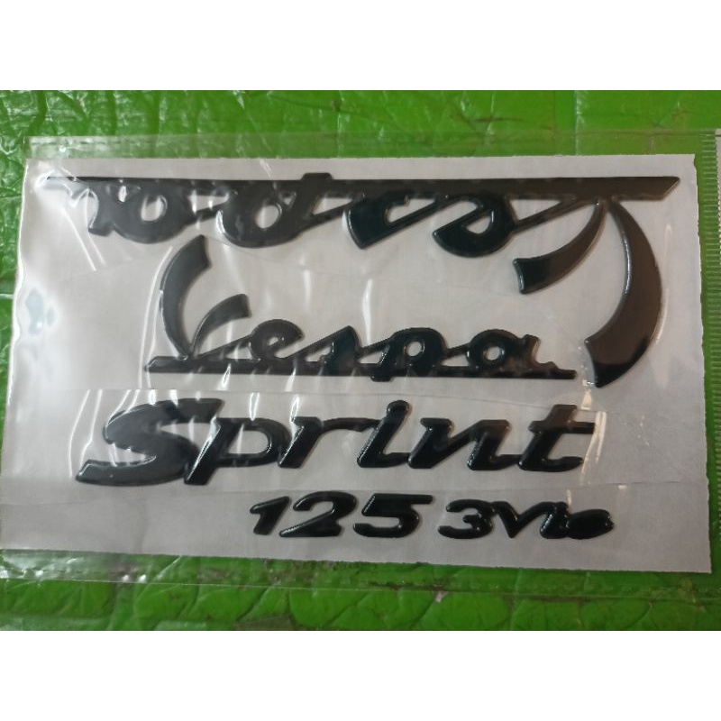 Bộ tem Nổi Vespa Sprint 125 3vie màu đen new