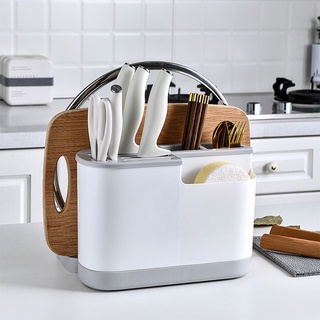 Khay Kệ ống đựng đũa muỗng cắm dao kết hợp để thớt nắp vung