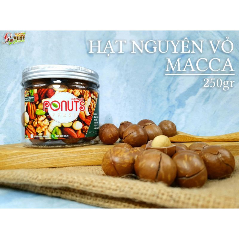 HẠT DINH DƯỠNG PO NUTS MACCA ÚC NGUYÊN VỎ (LOẠI I) 500gr và 250gr