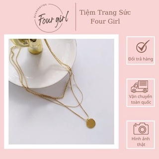 Vòng cổ, Dây chuyền titan layer ba lớp Four Girl