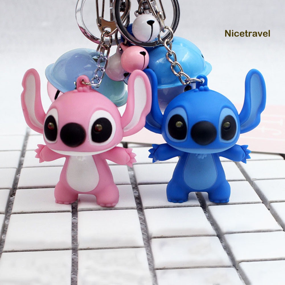 1 Móc Khóa Hình Stitch Có Đèn Led Dễ Thương