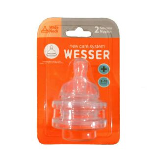 (Mẫu mới) Núm wesser cổ rộng đủ size ( 1 vỉ 2 cái)