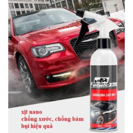 Bình Xịt Phủ Nano Ô tô - Dung Dịch Phủ Nano Kính Ô tô Chống Nước, chống xước + tặng ngay khăn lau thấm nước