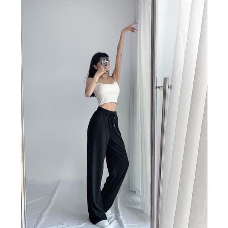 Quần culottes ống suông chất tăm siêu hack dáng