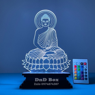 Đèn led 3D hình Phật Thích Ca ❤️FREESHIP❤️ Mẫu hình ngồi - Shop DnD