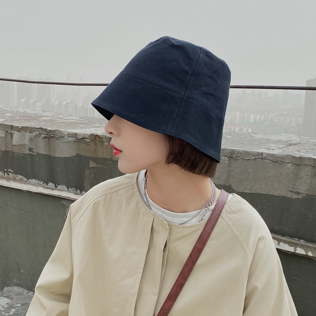 Nón Vành Chống Nắng Màu Trơn Che Mặt Dễ Phối Đồ Thời Trang Mùa Hè Cho Nữ