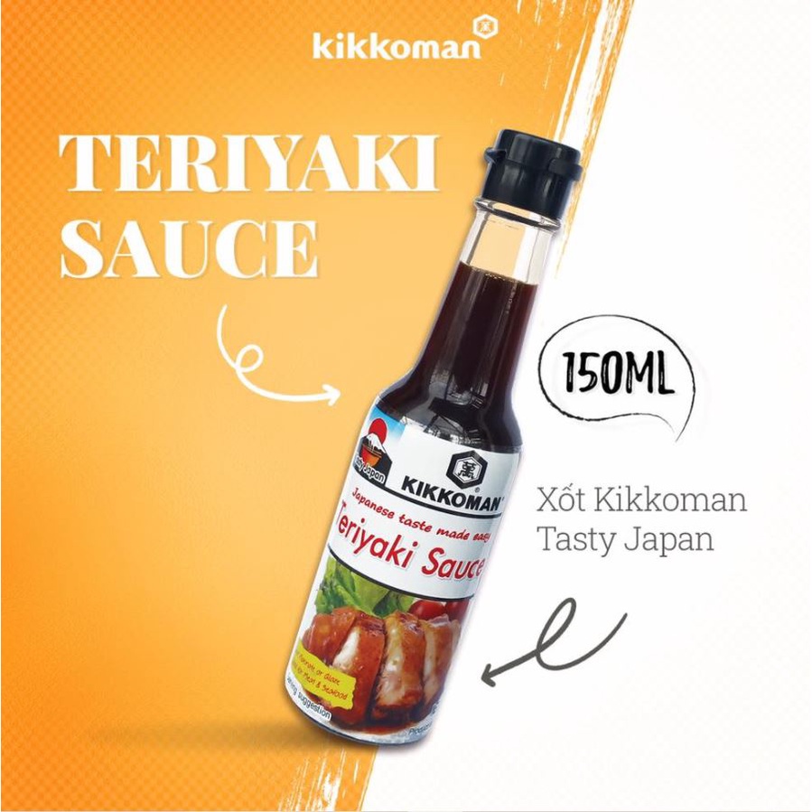 Kikkoman Tasty Japan Teriyaki sauce 150ml / Sốt Tẩm Ướp Teriyaki Kikkoman 150ml