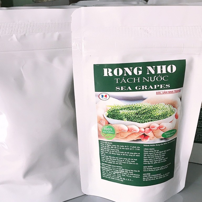 [ HCM ] Rong Nho Tách Nước | gói 50gr + Kèm 1 gói Mè Rang