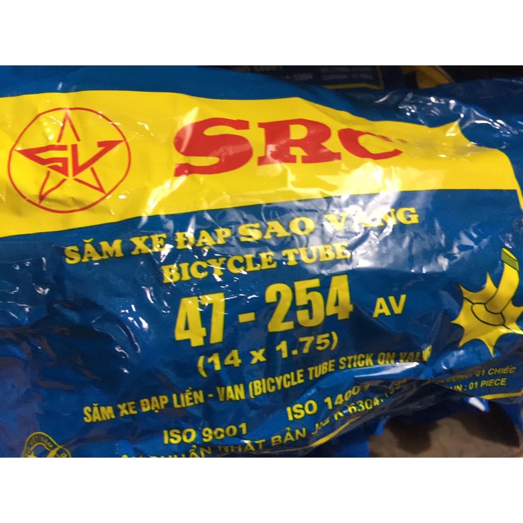 RUỘT  XE ĐẠP TRẺ EM SAO VÀNG CÁC CỠ 12, 14, 16, 18, 20 iches