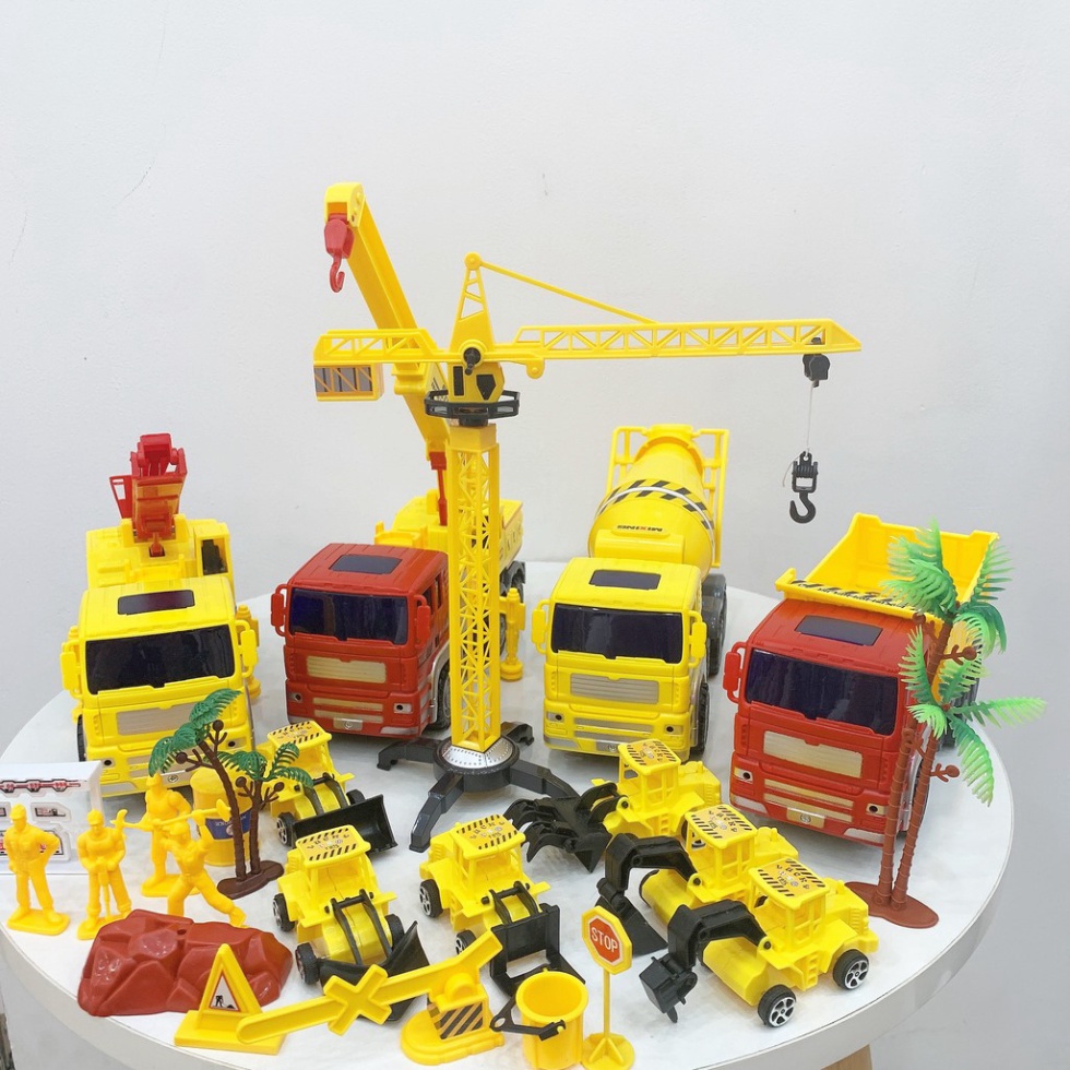 Đồ chơi ô tô mô hình các loại xe xây dựng: máy xúc, xe tải, cần cẩu,.. cỡ lớn cho trẻ em kèm nhiều quà tặng - HÀNG MỚI V