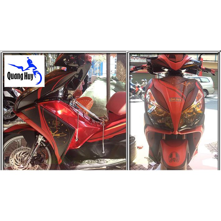 Tem trùm air blade ♦FREESHIP♦ đỏ đen đồng hồ đời 2013-2014-2015, độ team trùm ab dán phủ dàn áo xe đỏ đen rẻ đẹp