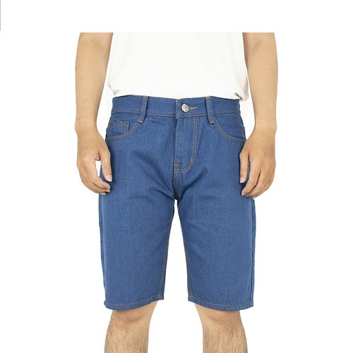 Quần Short Jeans qua đầu gối dành cho Nam chuẩn thời trang phong cách đơn giản, chất vải cứng không co dãn và thoải mái