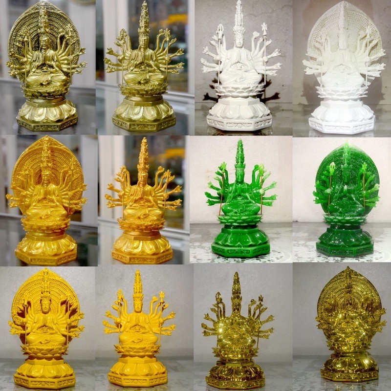 Tượng ngài thiên thủ thiên nhãn quan thế âm Bồ tát cao 16cm