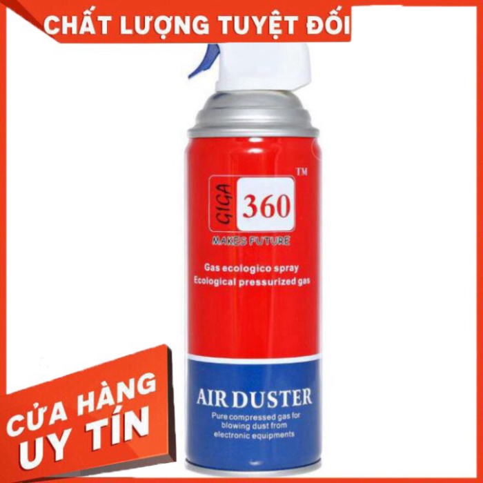 ✅ Bình xịt bụi khí nén Air Duster vệ sinh Laptop Máy Tính - Nước Lau Giga 360 ✅