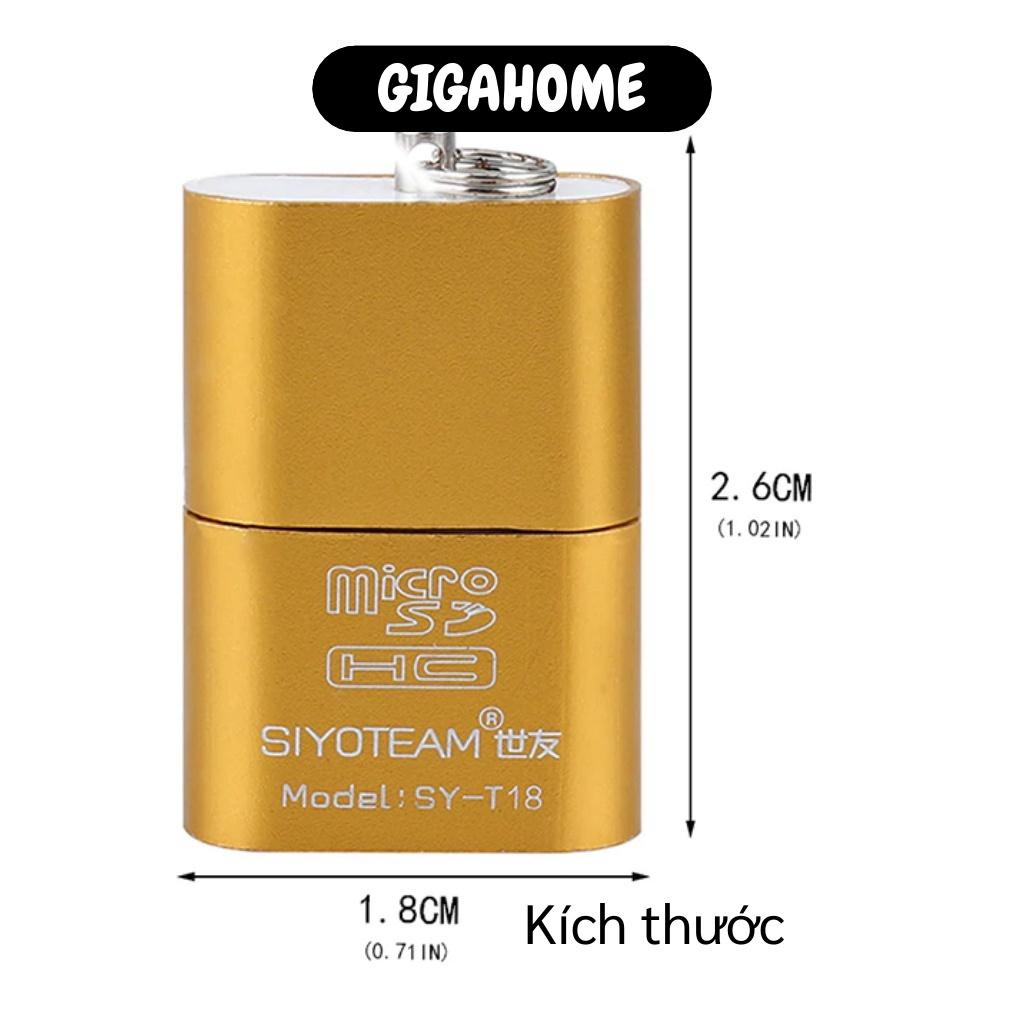 Đầu Đọc Thẻ Nhớ GIGAHOME Đầu Đọc Thẻ Nhớ USB 2.0 Mini, Tốc Độ Truy Cập Lên Tới 480Mbps 7282