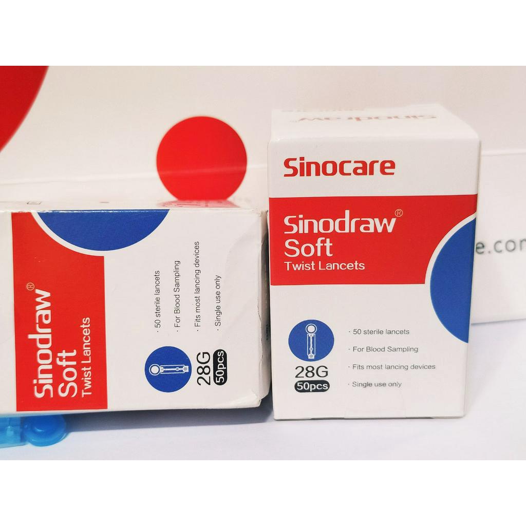 KIM CHÍCH TIỂU ĐƯỜNG 4 CẠNH SINOCARE SINODRAW HỘP 50 CHIẾC TƯƠNG THÍCH VỚI MỌI DÒNG MÁY