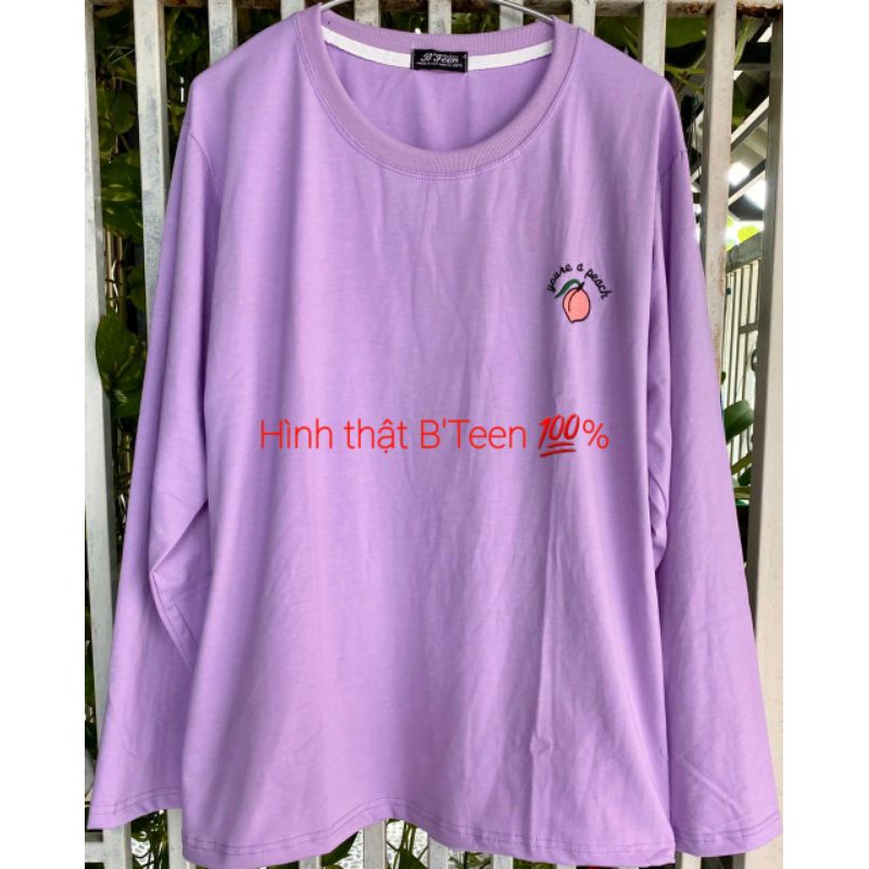 Áo Thun tay dài % Hìn Thật B'Teen Unisex Thêu Đào