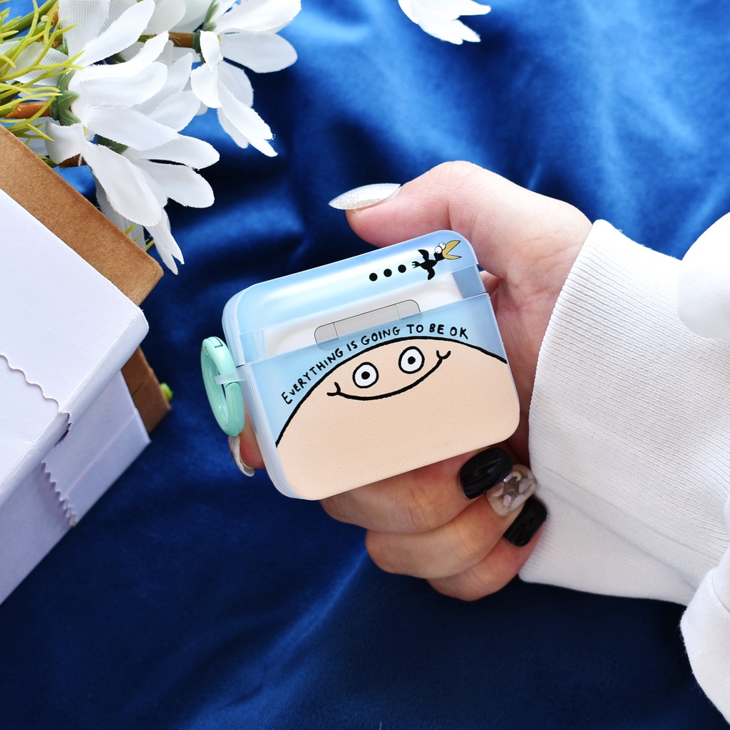 Vỏ Bảo Vệ Hộp Sạc Tai Nghe AirPods 1 2 Pro 3 2021 gen3 Hình Vuông Chất Liệu Silicon Tpu Mềm