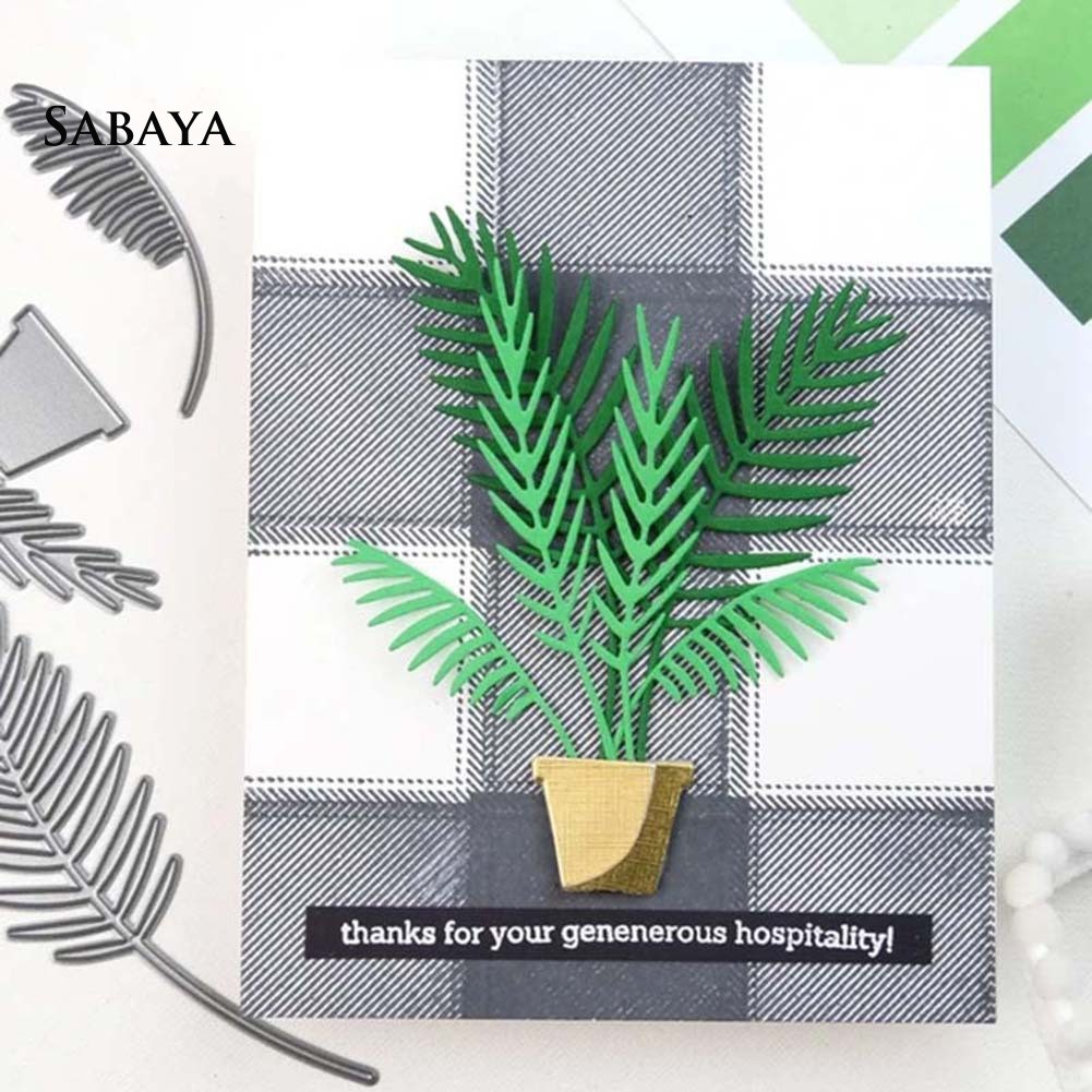 Khuôn Cắt Giấy Làm Từ Kim Loại Hình Lá Trang Trí Scrapbook