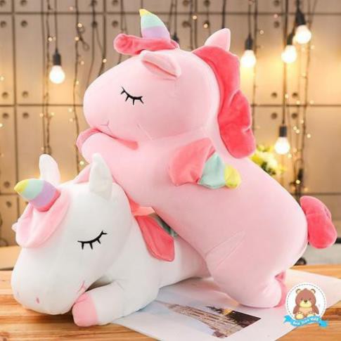 Gấu bông gối ôm ngựa kỳ lân ngựa pony vải co dãn 4 chiều hàng cao cấp | nhiều size 💠SoBu - Gấu Bông💠