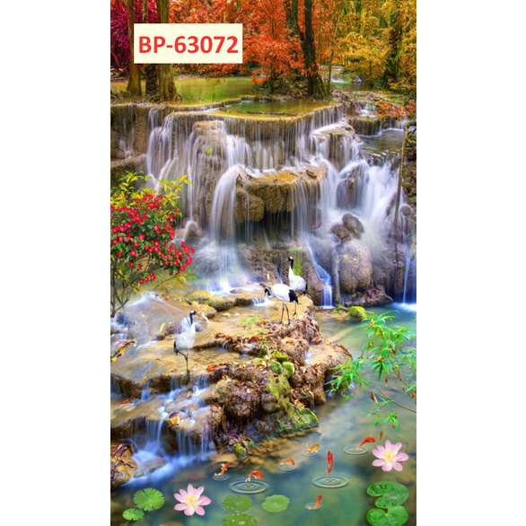 Tranh thác nước thiên nhiên khổ lớn 3D