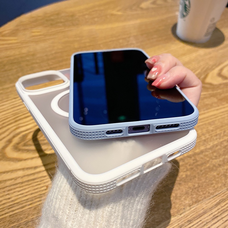 Ốp Điện Thoại Cứng Nhám Trong Suốt Chống Sốc Chống Rơi Có Nam Châm Cho iPhone 14 Pro Max 13 Pro Max 12 Pro Max 11 Pro Max