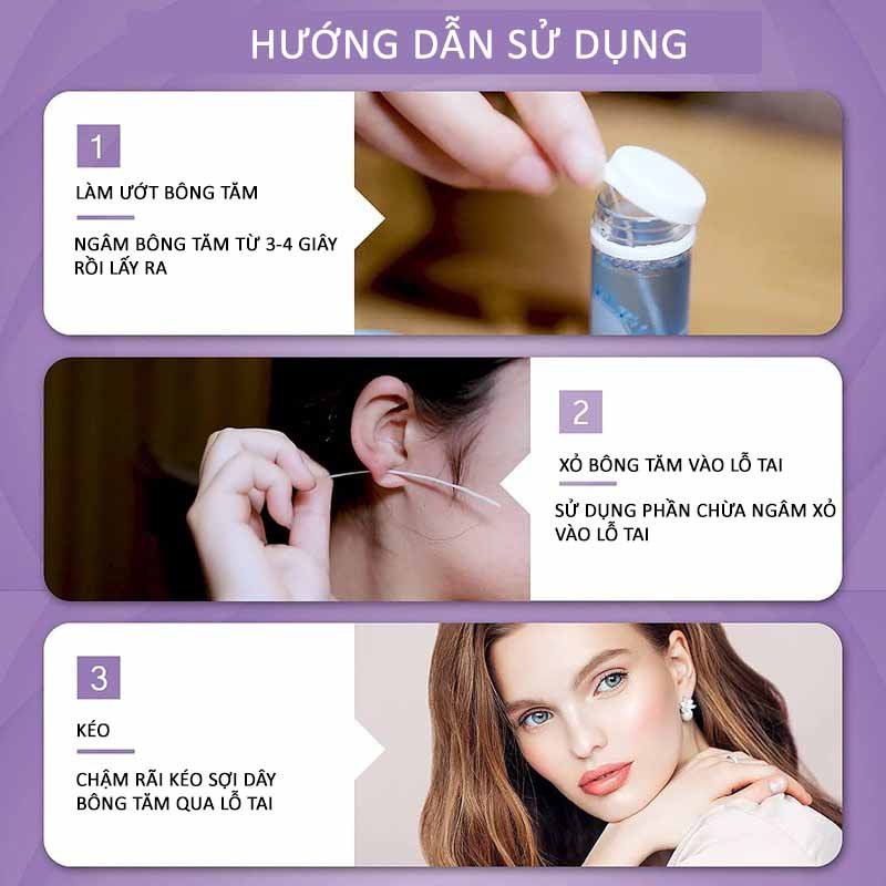 70 Chiếc Dây Chuyền Vệ Sinh Lỗ Tai Dùng Một Lần Bộ Rửa Chăm Sóc Tai Khử Mùi