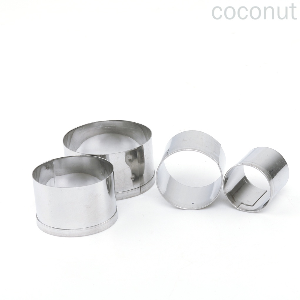 Bộ 4 Khuôn Cắt Bánh Hình Tròn Bằng Thép Không Gỉ