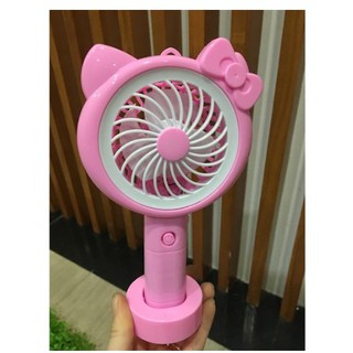 quạt mini hình mèo hello kitty tích điện có thể mang theo mọi nơi